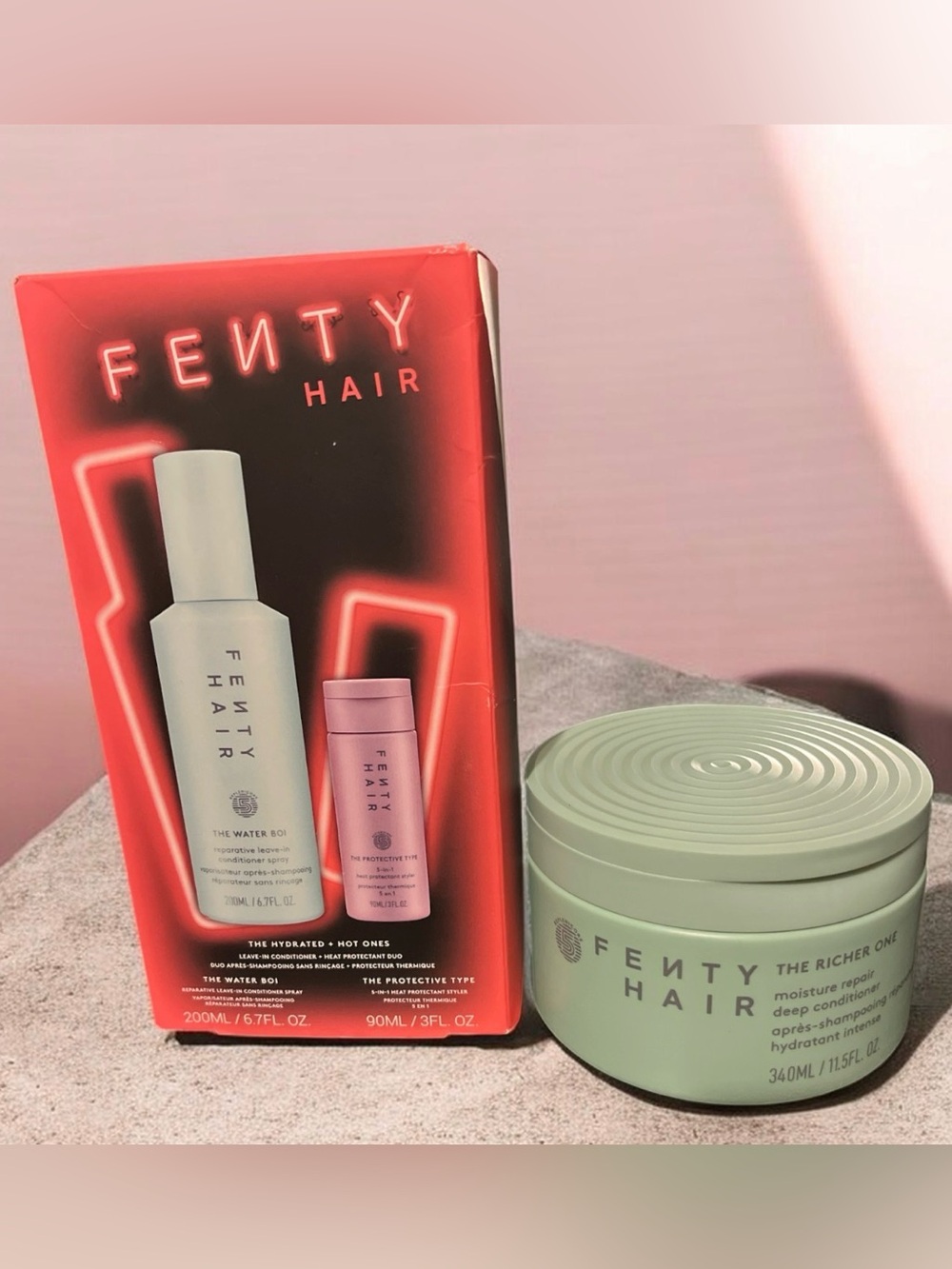 Fenty Hair The Water Boi & Protective Type Duo + Richer One Deep Conditioner